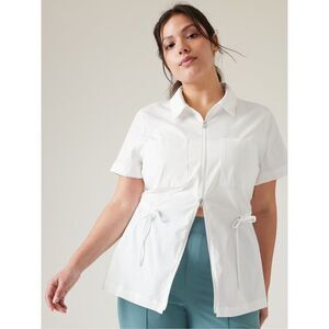 Athleta Advantage Cinch Top In White Size XL